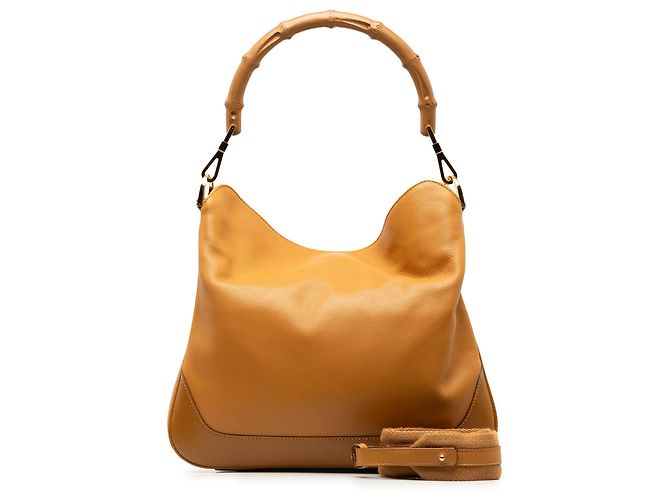 Borsa Gucci Diana in pelle marrone bambù marrone - vista 9