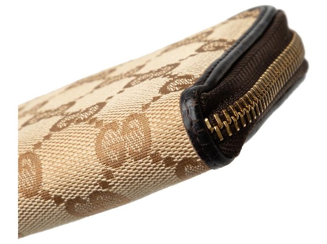 Cartera Larga De Lona Con GG En Marrón Gucci Castaño Beige Marrón oscuro - vista 11