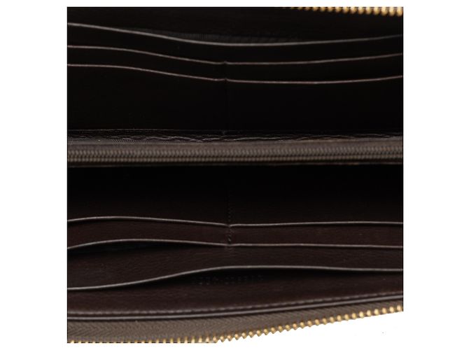 Cartera Larga De Lona Con GG En Marrón Gucci Castaño Beige Marrón oscuro - vista 5