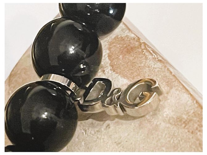 Importante collana DOLCE & GABBANA acciaio e ceramica boule colorate Multicolore - vista 12