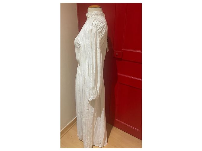 Vestido Isabel Marant Etoile Jaena Blanco Algodón Viscosa - vista 2