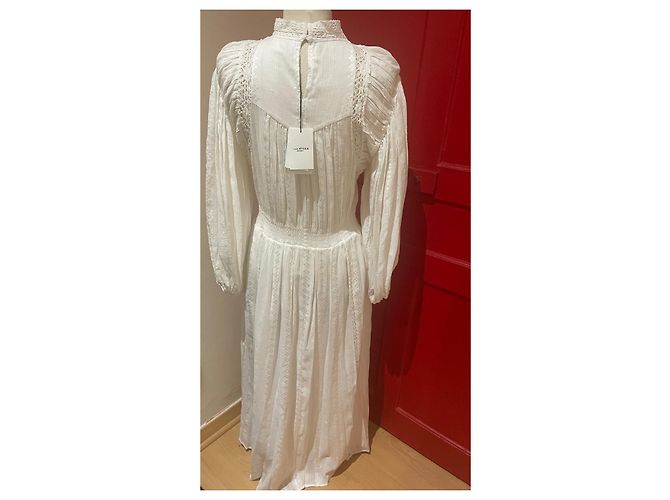 Vestido Isabel Marant Etoile Jaena Blanco Algodón Viscosa - vista 3