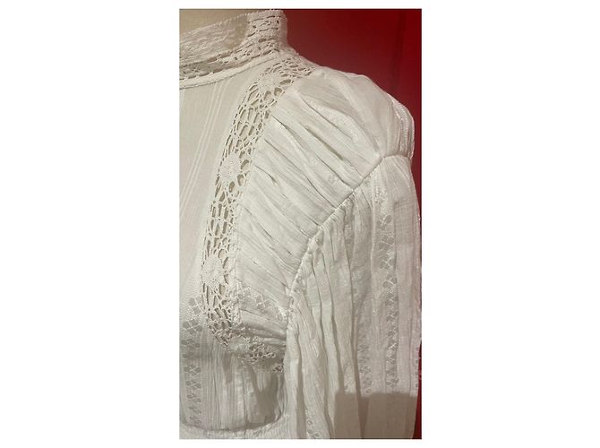 Vestido Isabel Marant Etoile Jaena Blanco Algodón Viscosa - vista 4
