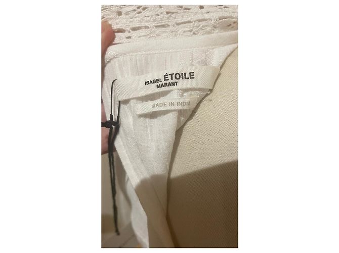 Vestido Isabel Marant Etoile Jaena Blanco Algodón Viscosa - vista 5