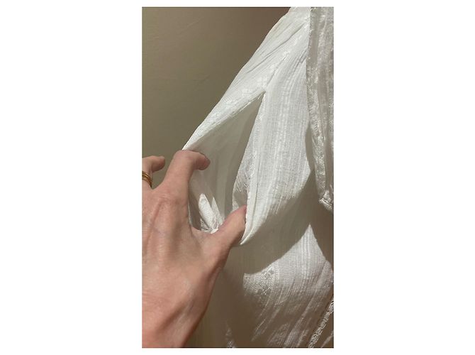 Vestido Isabel Marant Etoile Jaena Blanco Algodón Viscosa - vista 7