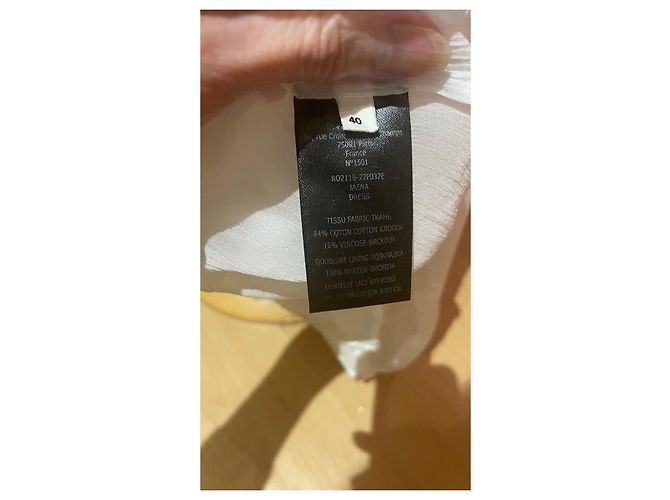 Vestido Isabel Marant Etoile Jaena Blanco Algodón Viscosa - vista 8
