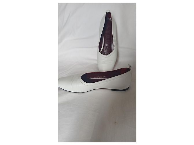 Staud Ballerinas aus weißem Leder - Ansicht 3