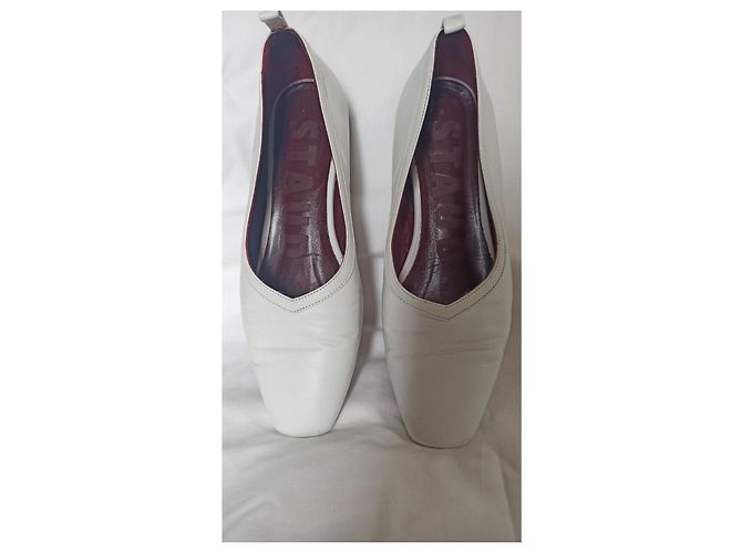 Staud Ballerinas aus weißem Leder - Ansicht 4