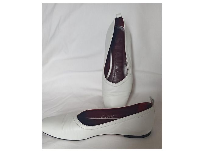 Staud Ballerinas aus weißem Leder - Ansicht 5