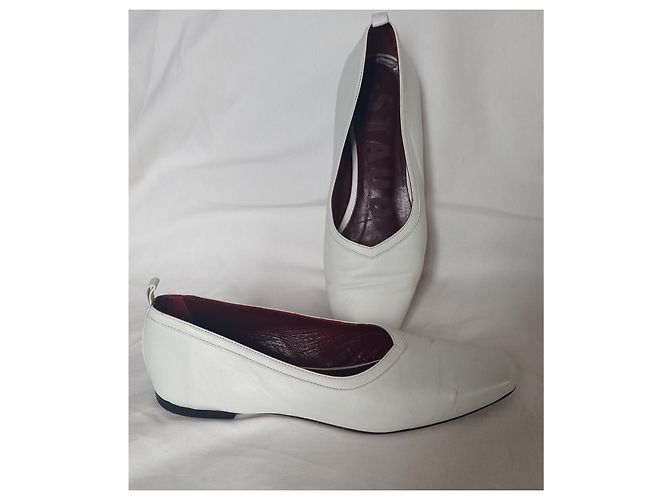 Staud Ballerinas aus weißem Leder - Ansicht 6