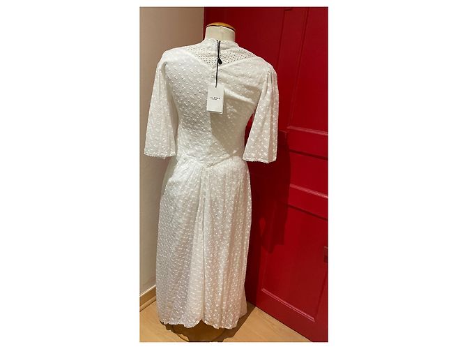 Abito Isabel Marant Etoile Turin Bianco in Cotone - vista 2