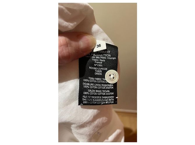 Abito Isabel Marant Etoile Turin Bianco in Cotone - vista 9