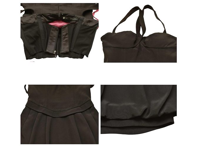 Dsquared2 Schwarzes Seidenkleid Mini - Ansicht 4