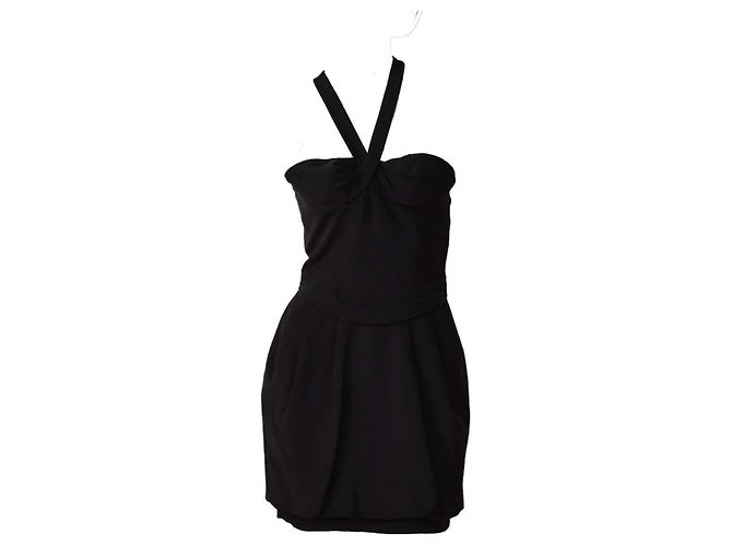 Dsquared2 Schwarzes Seidenkleid Mini - Ansicht 6