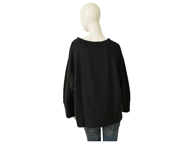 Dsquared2 Schwarzer Oversize Pullover mit rotem Logo - Ansicht 2