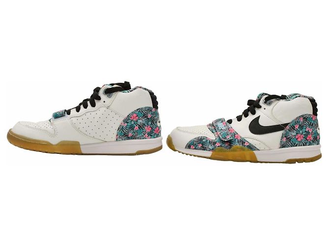 Baskets Nike Air Floral Mid en cuir blanc Taille 43 - vue 3