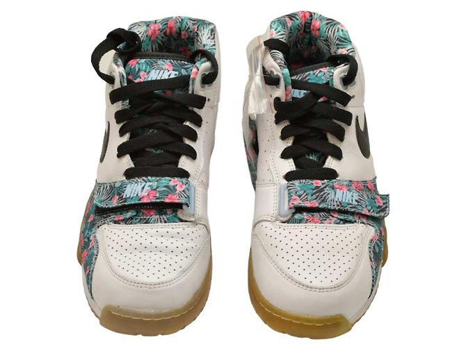 Baskets Nike Air Floral Mid en cuir blanc Taille 43 - vue 4