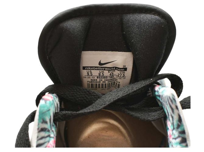 Baskets Nike Air Floral Mid en cuir blanc Taille 43 - vue 6