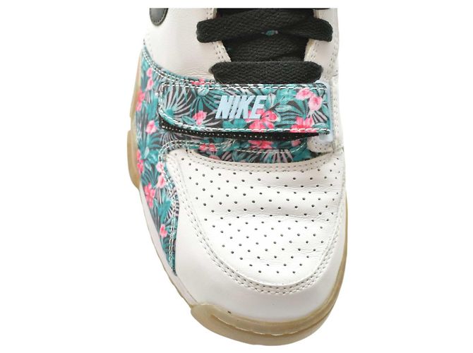Baskets Nike Air Floral Mid en cuir blanc Taille 43 - vue 8