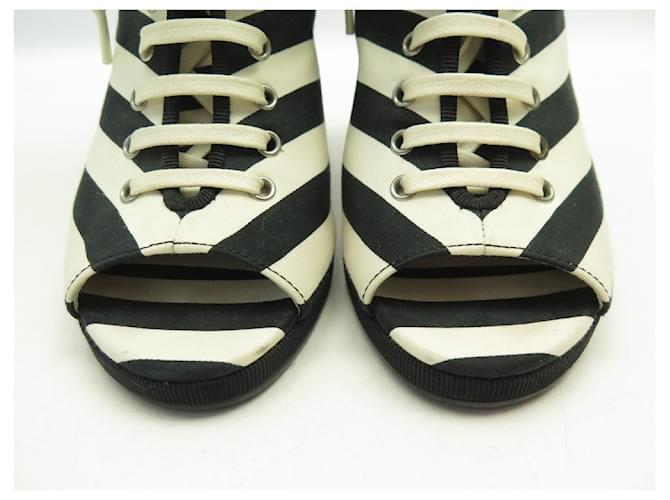 SCARPE CHANEL G27076 Stivaletti stringati 37 SPOSTAMENTO STRISCE LOGO CC - vista 4