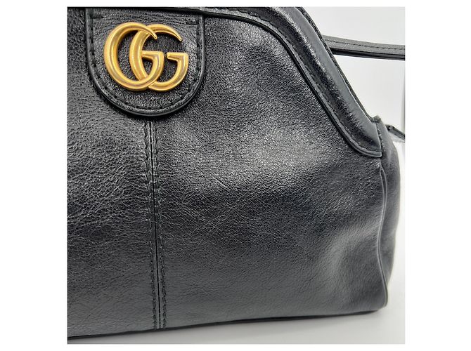 Borsa a tracolla Gucci Rebelle GG Marmont nera / buono Nero - vista 14