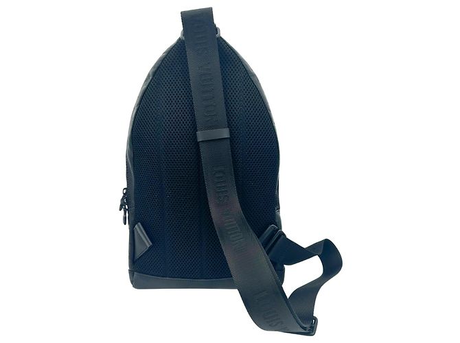 Borsa a tracolla Louis Vuitton Racer in pelle Empreinte Nero - vista 9
