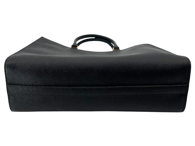 Borsa tote grande Prada in pelle Saffiano nera / molto buono Nero - vista 4