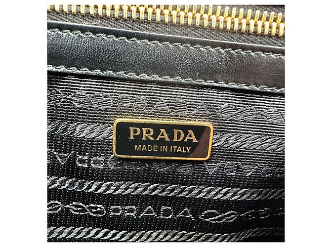 Borsa tote grande Prada in pelle Saffiano nera / molto buono Nero - vista 7