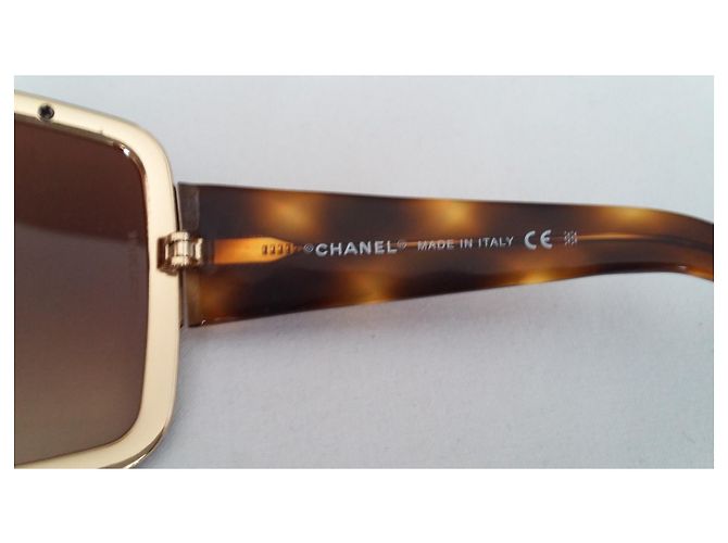 Chanel Oversize - Schildpattmuster-Zweige Braun Golden Kastanie Hellbraun Dunkelbraun - Ansicht 4