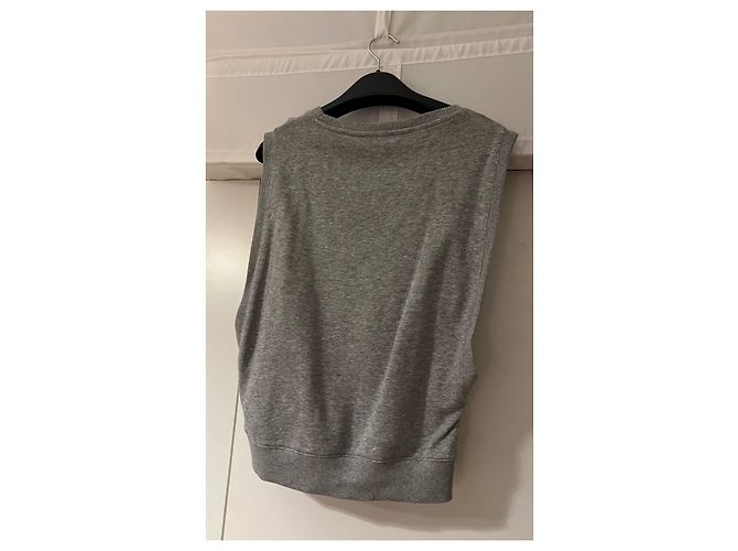 Camiseta de algodón gris Cos - vista 2