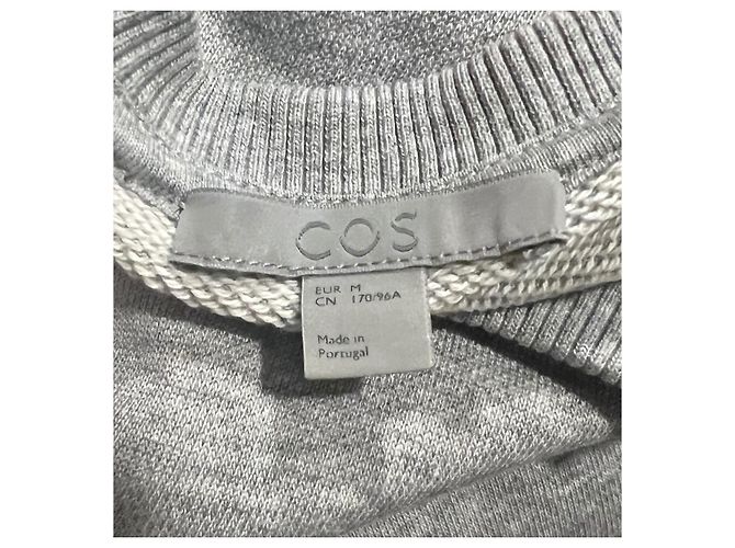 Camiseta de algodón gris Cos - vista 4