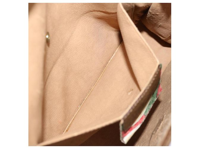 Pochette GUCCI GG Supreme Web Sherry Line Beige Verde 89 01 030 Autentico4776 - vista 11