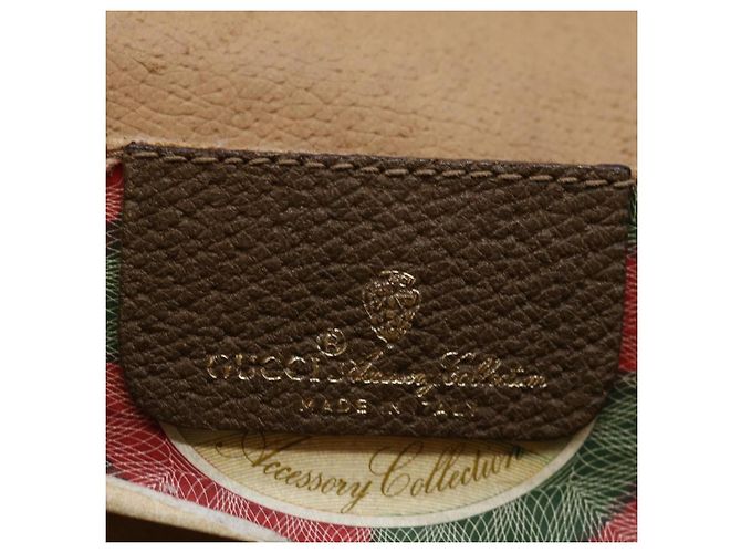 Pochette GUCCI GG Supreme Web Sherry Line Beige Verde 89 01 030 Autentico4776 - vista 17