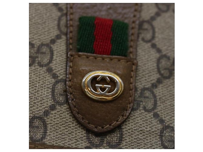 Pochette GUCCI GG Supreme Web Sherry Line Beige Verde 89 01 030 Autentico4776 - vista 8
