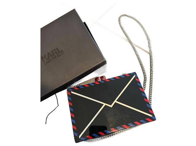 Clutch Karl Lagerfeld Bianca in Acetato Bianco - vista 2