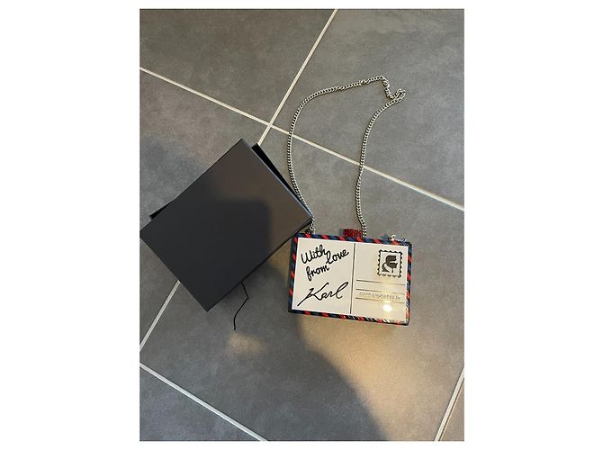 Clutch Karl Lagerfeld Bianca in Acetato Bianco - vista 3