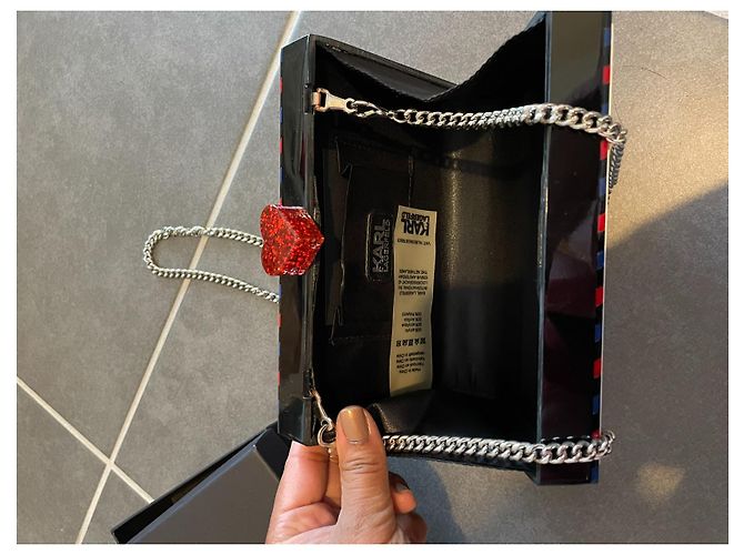 Clutch Karl Lagerfeld Bianca in Acetato Bianco - vista 5