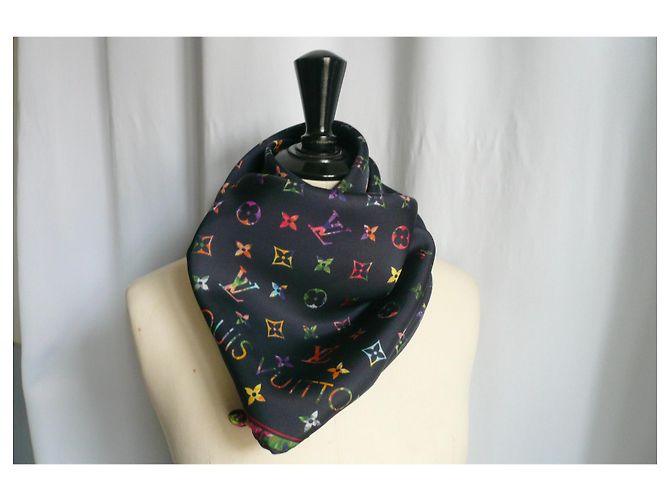 Fazzoletto Louis Vuitton LV Garden in seta nuovo 90 Multicolore - vista 7