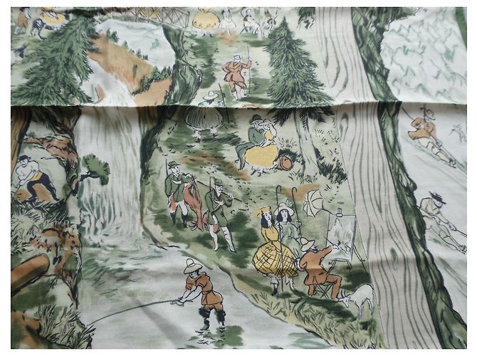sciarpa Hermès del 1959 "le gioie della montagna" con scatola e sovrascatola Verde - vista 6