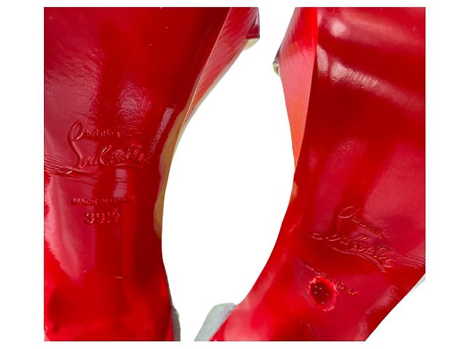 Sandali con plateau Dufoura Christian Louboutin multicolore pelle Rosa Rosso Verde Grigio Metallico - vista 12