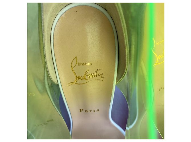 Sandali con plateau Dufoura Christian Louboutin multicolore pelle Rosa Rosso Verde Grigio Metallico - vista 6