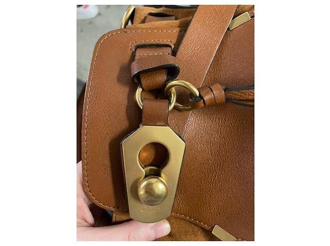 Borsa a secchiello Chloé Owen in pelle marrone - vista 13
