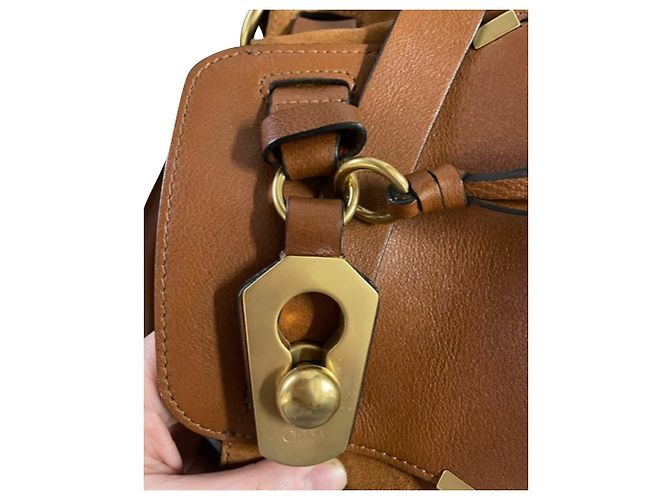 Borsa a secchiello Chloé Owen in pelle marrone - vista 5