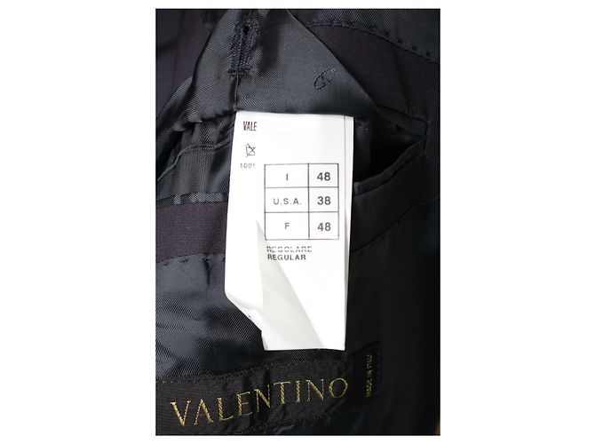 Abrigo cruzado Valentino Garavani en algodón azul - vista 10
