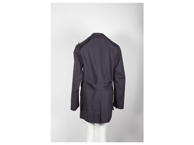 Abrigo cruzado Valentino Garavani en algodón azul - vista 8