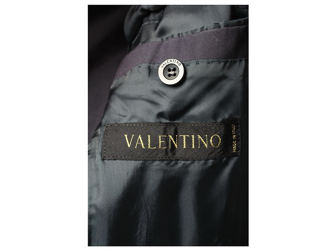 Abrigo cruzado Valentino Garavani en algodón azul - vista 9