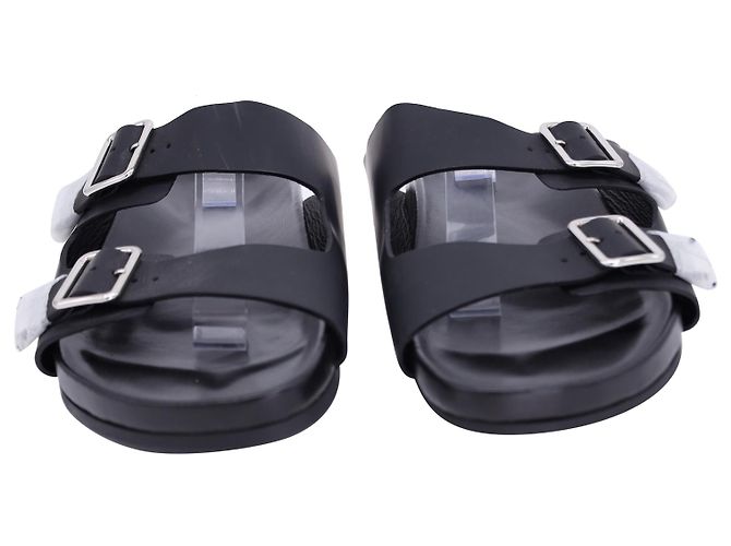 Sandali piatti con fibbia foderati Givenchy in pelle nera - vista 2
