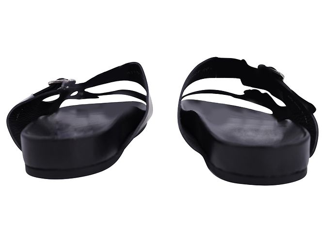 Sandali piatti con fibbia foderati Givenchy in pelle nera - vista 3
