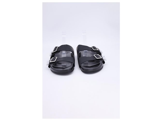 Sandali piatti con fibbia foderati Givenchy in pelle nera - vista 9