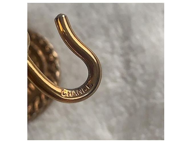 CHANEL Vintage Chunky Doppelkette aus Lammleder mit Medaillon Schwarz Golden - Ansicht 13